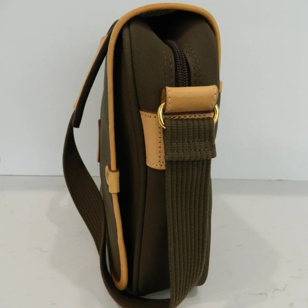 Lancel Paris Depuis 1876 Unisex Laptop/Messenger Bag, Nylon Body Leather Trim